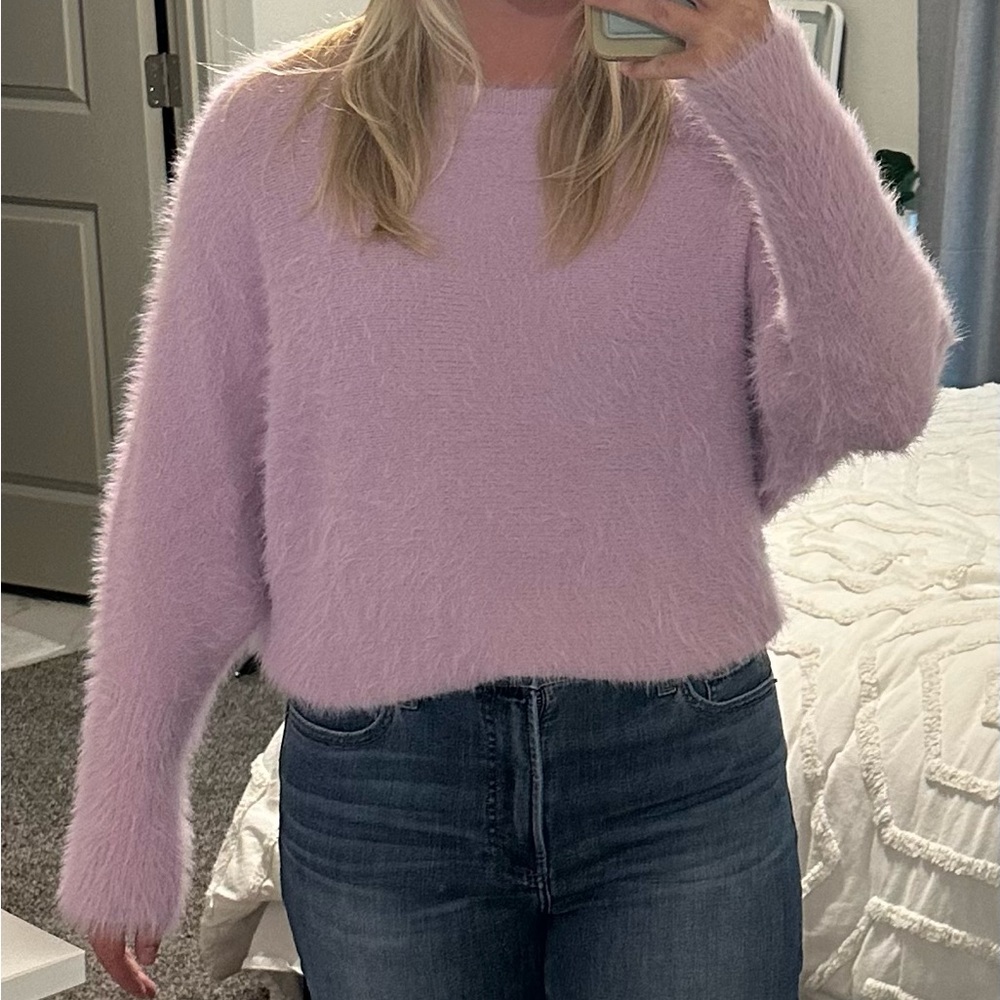 JESSICA SIMPSON light purple fluffy long sleeve - NEVER WORN